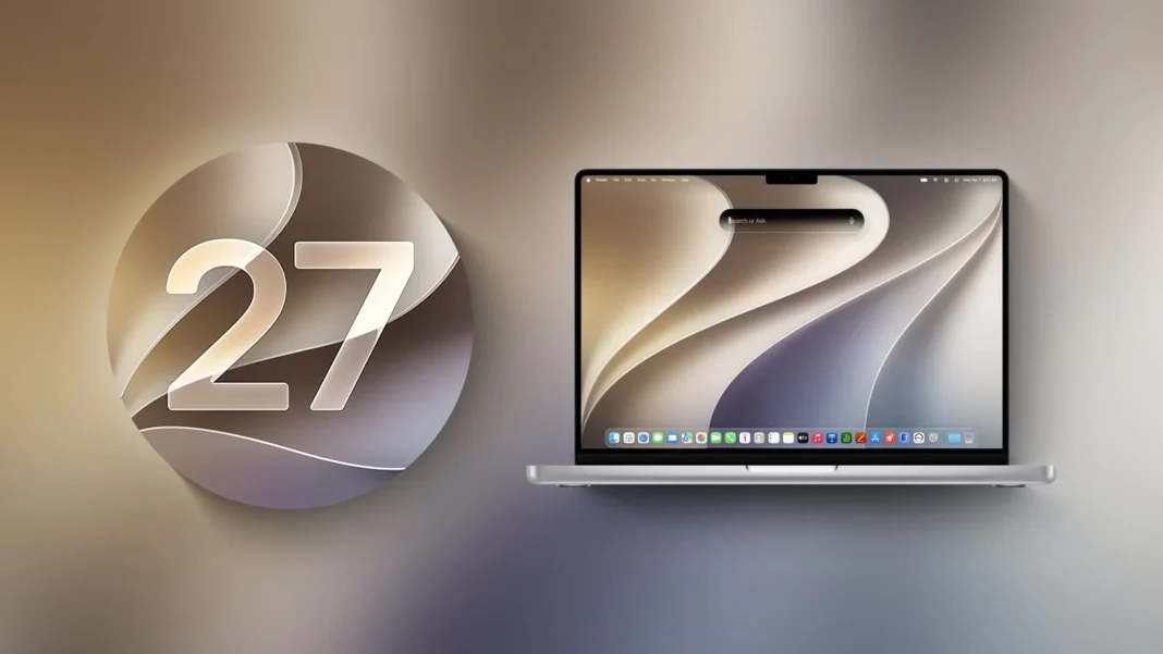 Apple’dan Geliştiricilere Yeni Sürüm: macOS 27.2 Beta 2 Çıktı! macOS 27.2 Beta 2 çıktı ekranı ve MacBook Pro geliştirici güncelleme menüsü